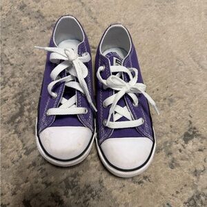 Converse Kids Purple Sneakers with White Laces